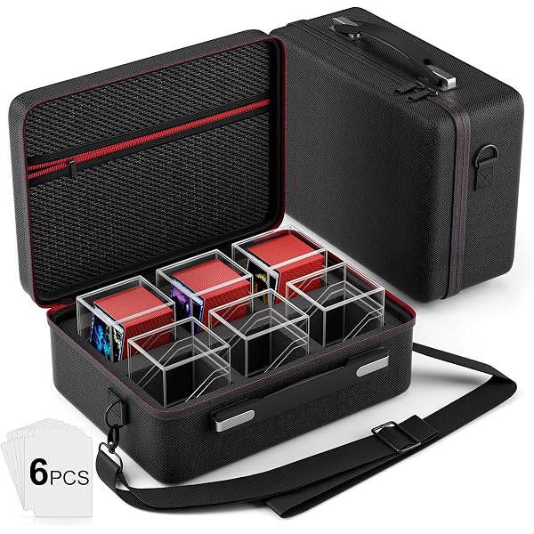 ProCase Boîte de Cartes 3400+ à Collectionner, Boite de Deck pour MTG/TCG avec Séparateur Amovible, Soutien Cartes Magnétiques/Toploader/Sleeved/Sleeveless -Bleu(4R