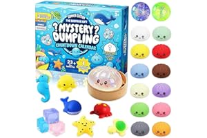 Dumpling Mystery Box Advent Calendar 2026, Anxiety Relief Bao Bun for Adults, Soft Surprise Mini Dumplings, Stress Relief Sen