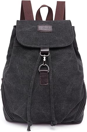 small black canvas backpack