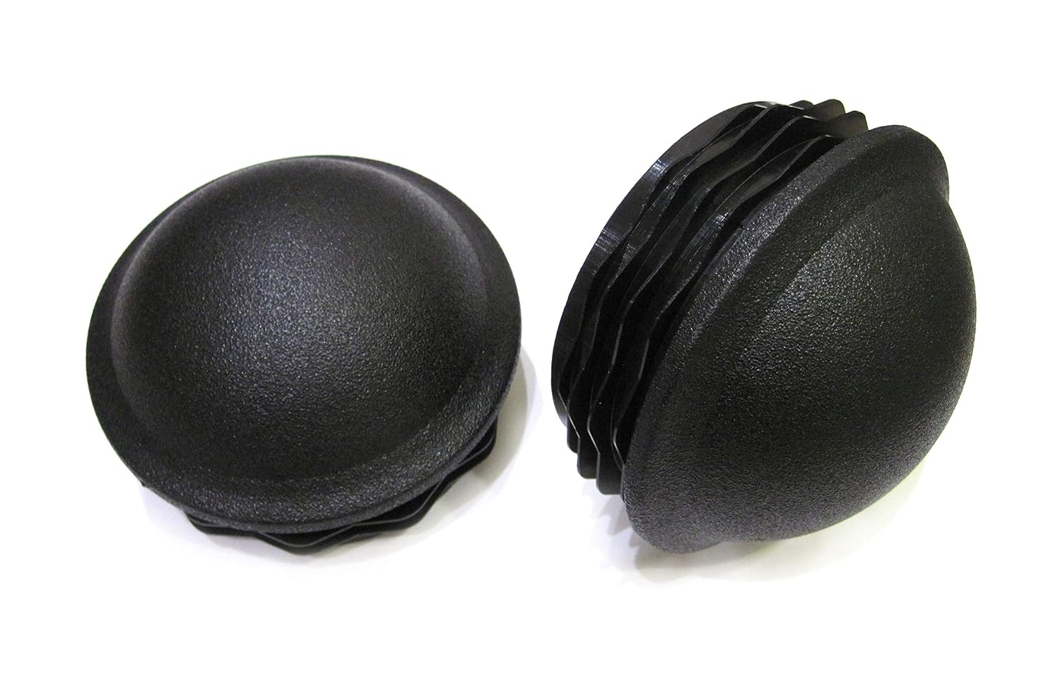 2pcs Pack: 3 1/2 Inch Round Plastic Spherical End Cap (for Hole Size from 3 3/16 to 3 3/8, Including 3 1/4 inches), Dome Shaped Cover for Steel Fence Post, Furniture Finishing Plug (Black)