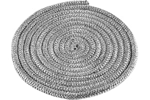 KOMOKERU Wood Stove Gasket,1/4" Wood Stoves Door Replacement Gasket,Rope Replacement for Stove or Woodburning Stoves Fireplace Doors,Fiberglass Gaskets(1/4" x 98" Rope)