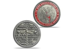 BHEALTHLIFE Knights Templar Religious Challenge Coin, Christian Religion Red Cross Lion Commemorative Coins Gift