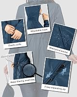 33,000ft Women's Rain Jacket Waterproof Lightweight Packable Sapphire Blue view 5