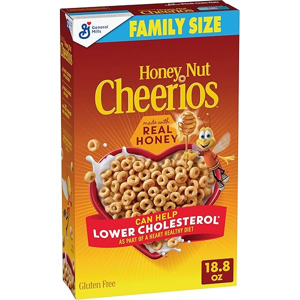 HONEY NUT CHEERIOS, HEART HEALTHY GLUTEN FREE BREAKFAST...
