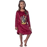 Harry Potter Girls' Hogwarts Crest Raglan Pajama Nightgown-All Houses