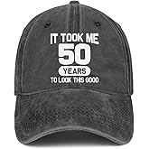Traqueu 50th Birthday Gifts for Him Her 50 Year Old Gifts Diecorations Men Women Took Me 50 Years to Look This Good Hat