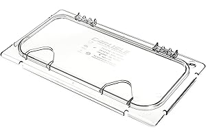 Carlisle FoodService Products CFS CM10278Z07 Coldmaster EZ Access Lid, 1/3 Size, 0.9" Height, 13" Width, 7" Length, Polycarbonate (PC), Clear (Pack of 2)