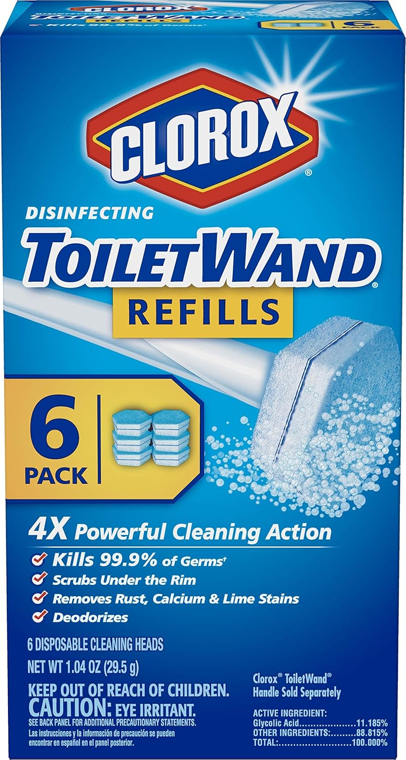 Clorox ToiletWand Disinfecting Refills, Disposable Wand Heads - 6 Count (Package May Vary): Health & Personal Care