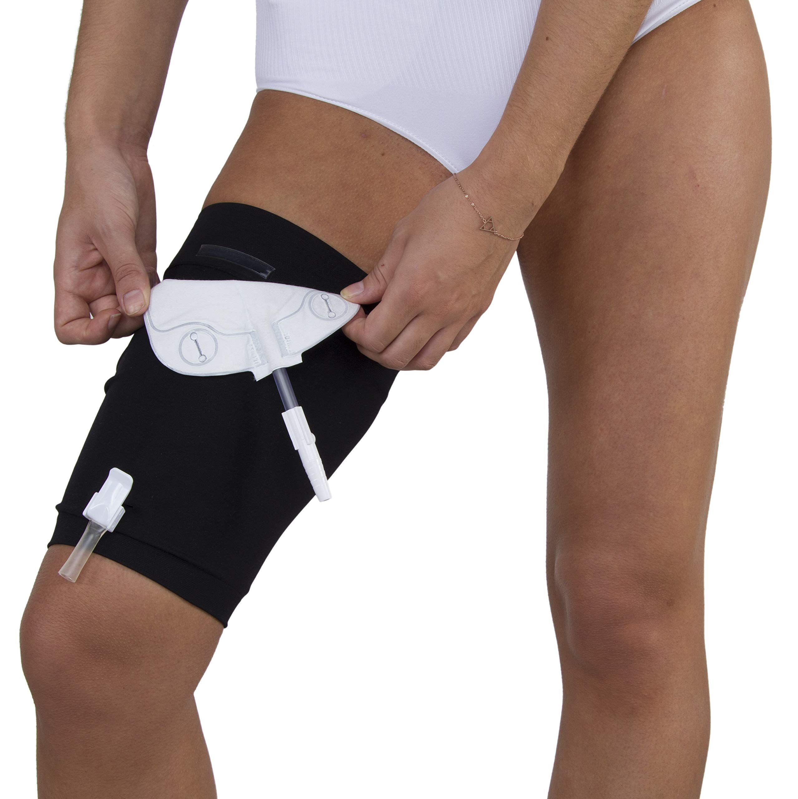 Comfisleeve Urine Bag Suspensory Sleeve - Thigh (White, M)