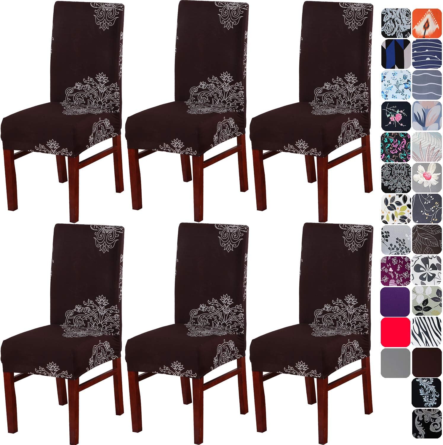 Set di 4 coprisedia elasticizzati impermeabili con schienale alato, rimovibili, lavabili, ideali per decorazione di banchetti