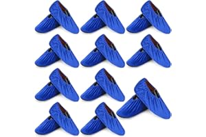 JaGely 11 Pairs Reusable Non Slip Cloth Shoe Covers Washable Thickened Boot Shoe Covers for Indoors and Households (Blue)
