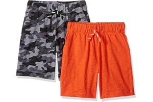 Amazon Essentials Boys and Toddlers' Knit Jersey Play Shorts (Previously Spotted Zebra), Multipacks
