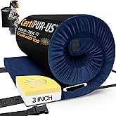 CYMULA Memory Foam Camping Mattress Pad, CertiPUR-US Sleeping Mat, Portable Roll Up Mattress for Adults, Camping Bed Pads for Sleepover, Car Bed with Travel Bag