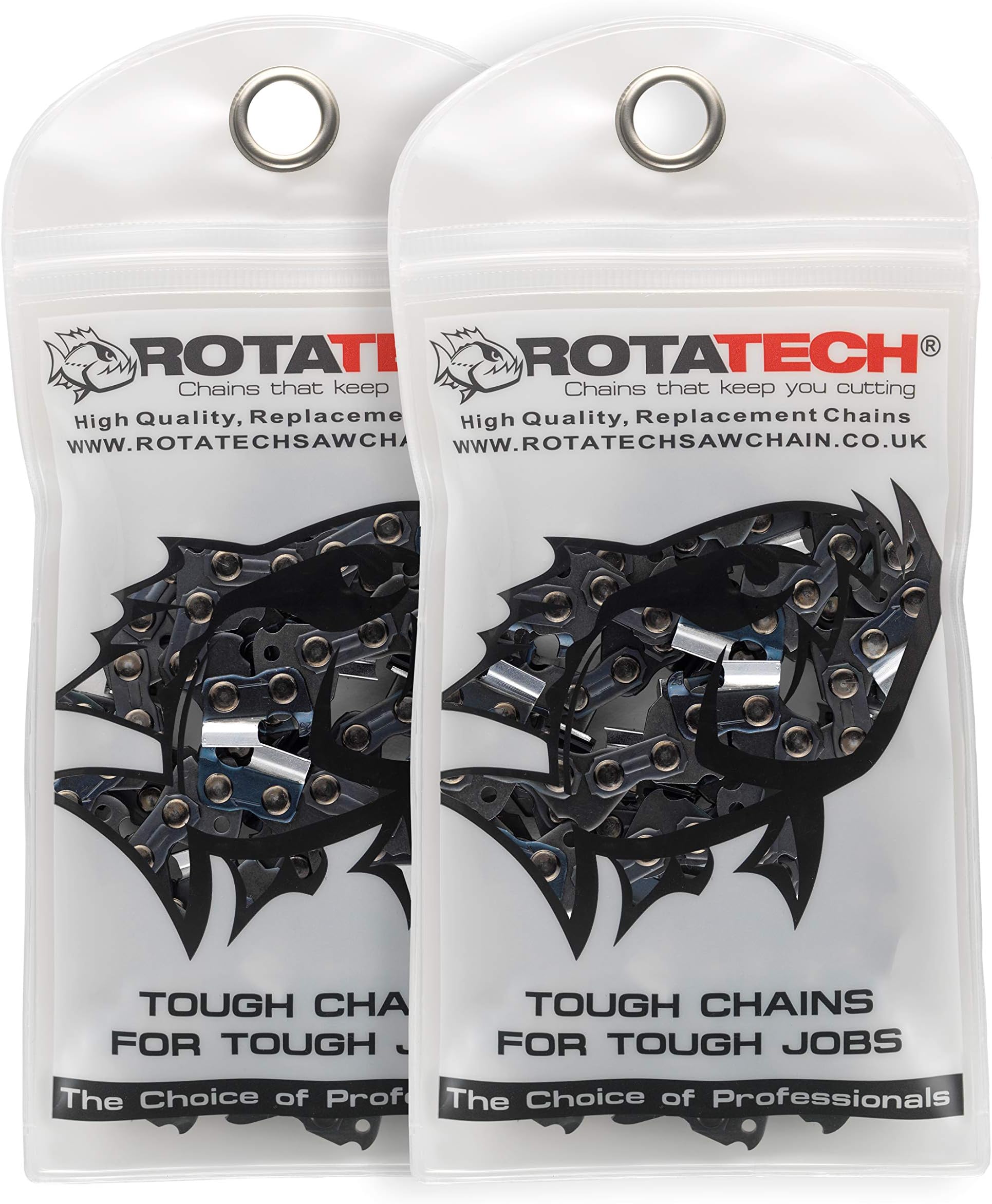 x2 (Two) GENUINE Rotatech Professional Chainsaw Chain To Fit STIHL 028 18" Bar 22LPX074E (2 Chains)