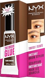 NYX Brow Glue The Brow Glue Tinted Eyebrow Gel Dark Brown 24Hr Hold view 7