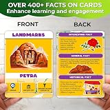Quokka Giant World Map Puzzle 150pc 30x60cm with 50 Flashcards for Kids view 4