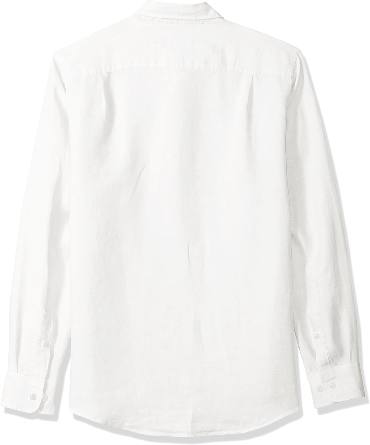  Essentials Men's Slim-Fit Long-Sleeve Linen Shirt: Clothing