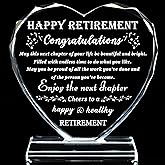 Retirement Gift for Women Men Crystal Best Retirement Gifts Keepsake Meaningful Farewell Gifts for Friends Leaving Gifts Plaque for Women Crystal Happy Retirement Gifts for Doctor Nurses Teacher