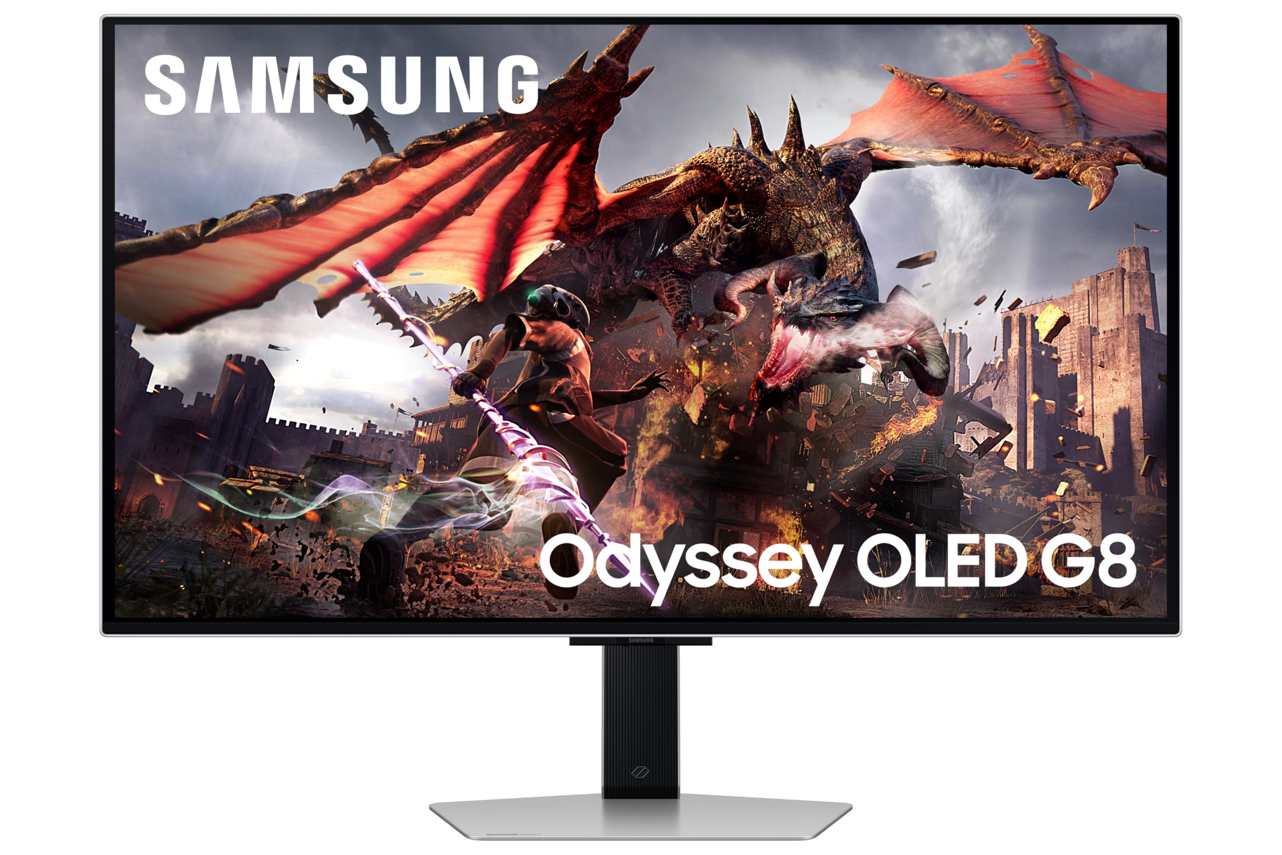 Samsung Odyssey Gaming OLED G8 LS32DG802SUXXU 32" Ultra HD Gaming Monitor - 4K UHD, 0.03ms, 240Hz, HDR10+, Height Adjust, Speakers, Full Smart Platform, 3840x2160