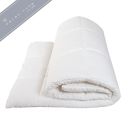 BALAK HOME® Premium Bettdecke Steppdecke Echte Wolle (200 x 220 cm) aus 100% Baumwolle | Echte Schafwolle | Gesundes und wohl