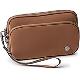 Dorefala Women's Wristlet Wallet, Small Travel Purse with Phone Pocket, Card Holder & 3 Zippers for Daily Use