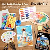 Shuttle Art 59 Pack Acrylic Painting Set with Tabletop Easel and Accessories view 7