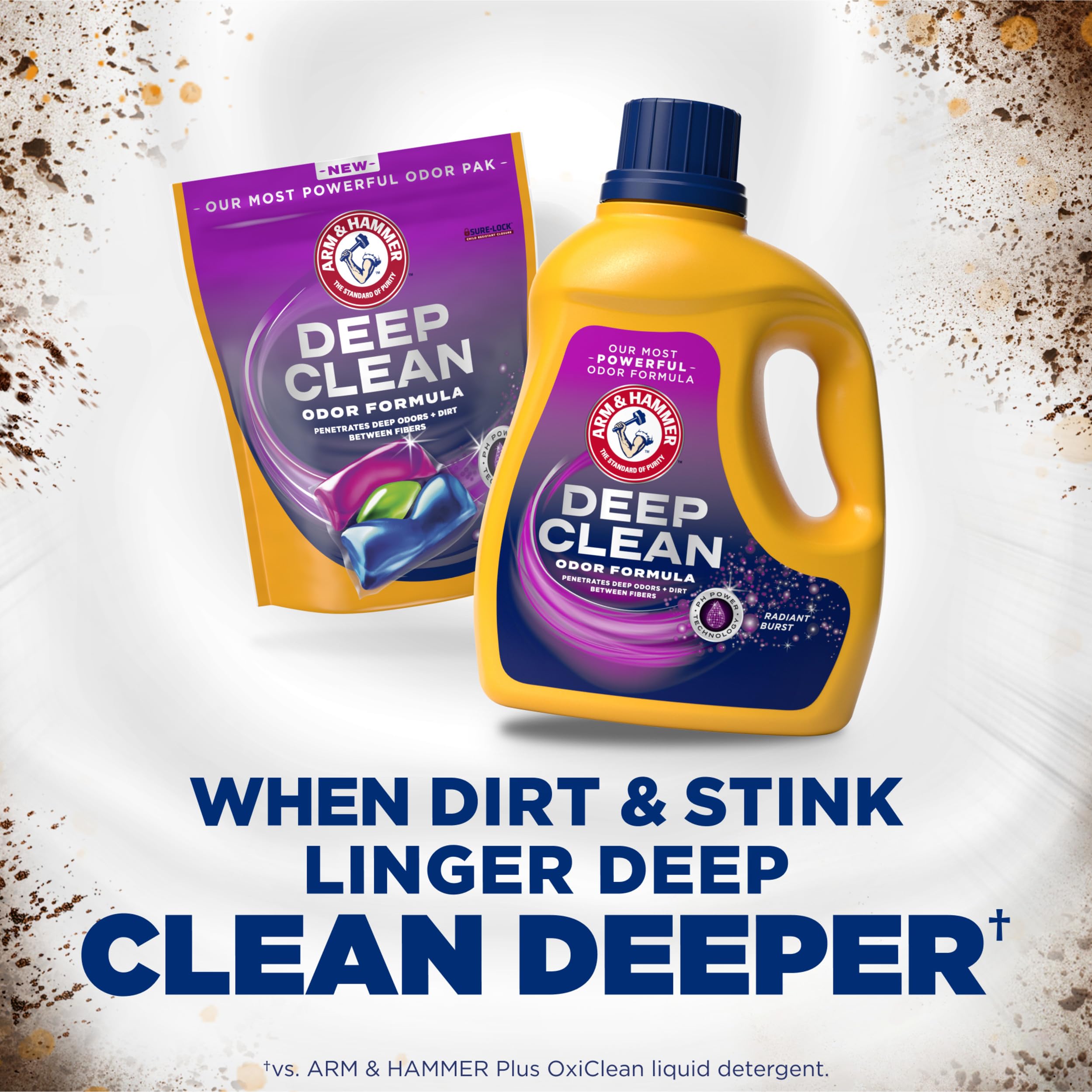 ARM & HAMMER Deep Clean Odor Formula, Liquid Laundry Detergent, 102 fl oz​, 68 Loads