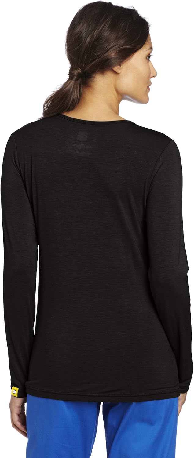 WonderWink Women's Scrubs Silky Long-Sleeve T-Shirt: Fashion T Shirts: Clothing