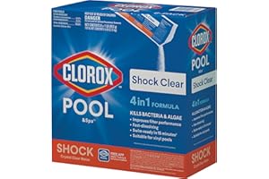 CLOROX POOL & SPA Clorox® Pool&Spa™ Shock Clear, for Crystal Clear Swimming Pool Water, Swim-ready in 15 minutes, Suitable for vinyl pools (6-Pack)