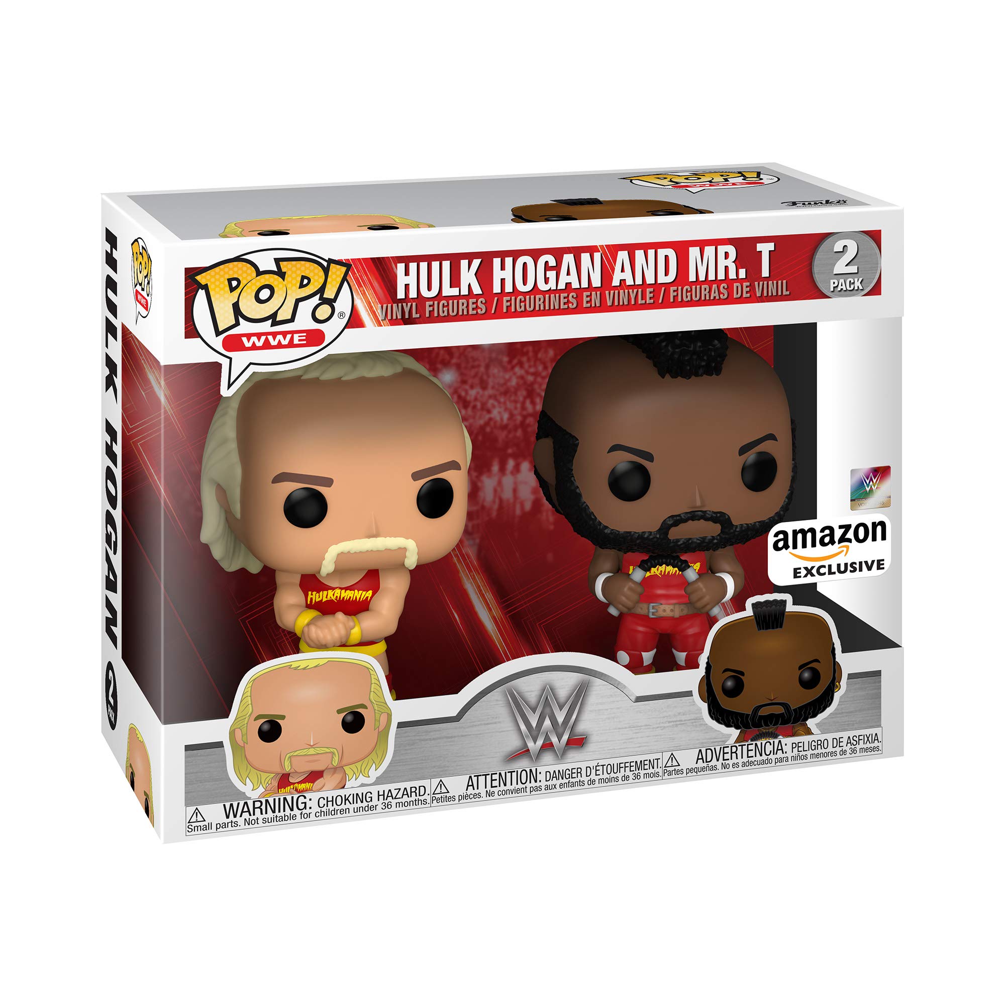 Funko POP! WWE: 2 Pack Hulk Hogan & Mr. T - Amazon Exclusive - Collectable Vinyl Figure - Gift Idea - Official Merchandise - Toys for Kids & Adults - Sports Fans - Model Figure for Collectors