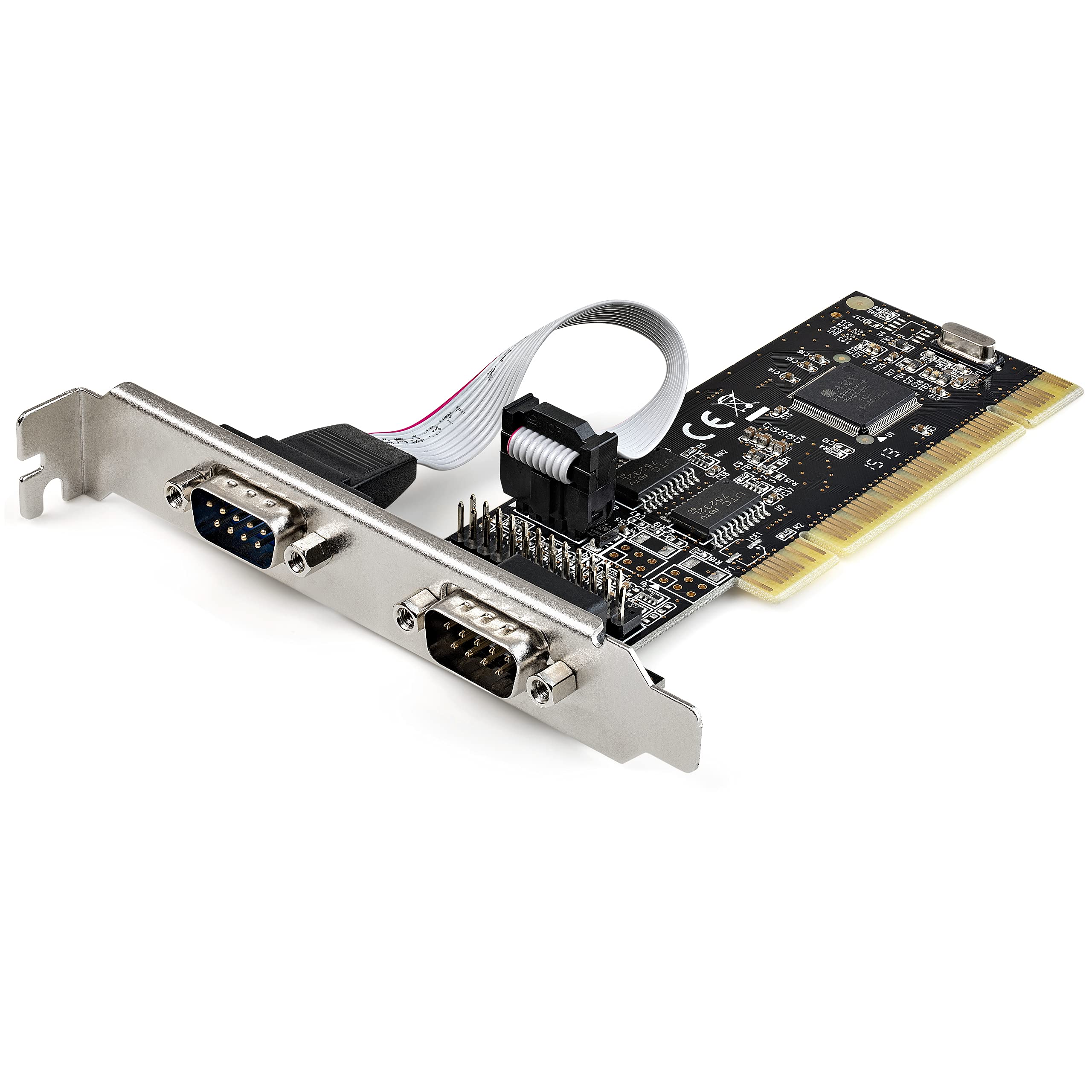 StarTech.com PCI Serial Parallel Combo Card with Dual Serial RS232 Ports (DB9) & 1x Parallel LPT Port (DB25) - PCI Combo Adapter Card - PCI Expansion Card Controller - PCI to Printer Card (PCI2S1P2)