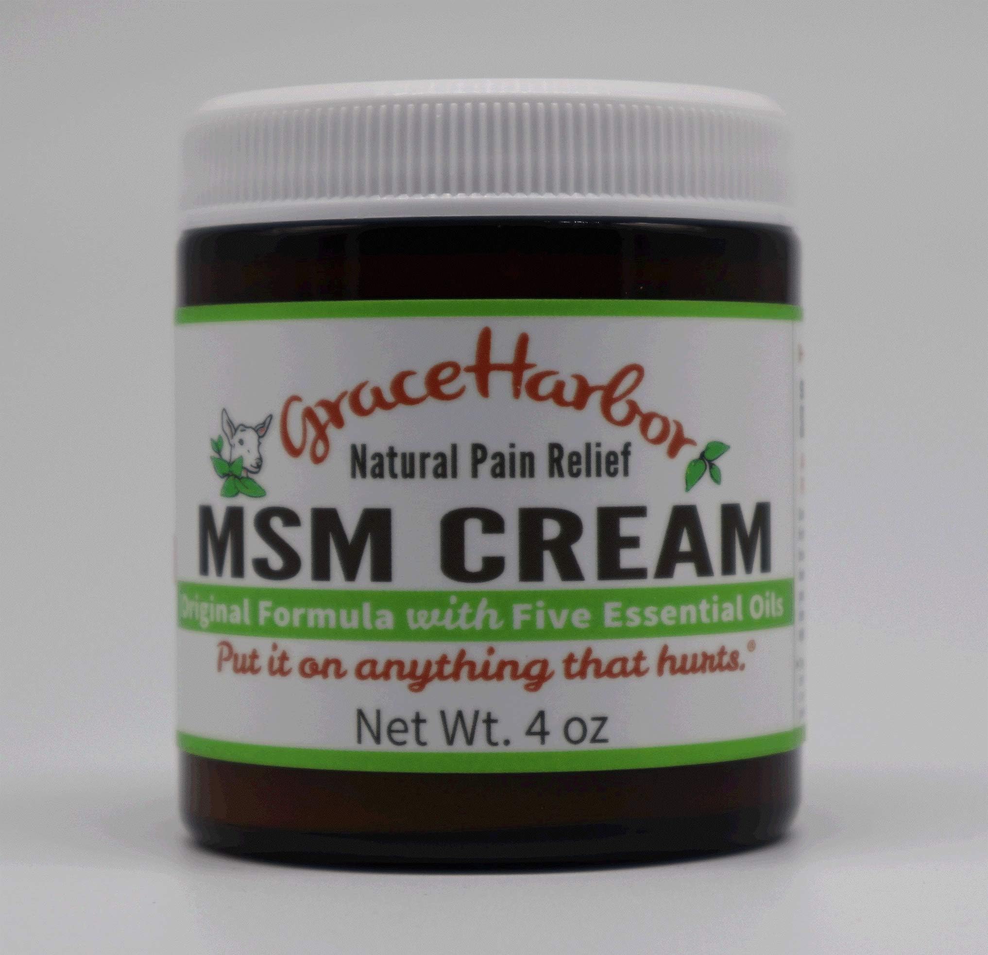Grace Harbor International MSM Cream, Original Formula, 4-oz Jar