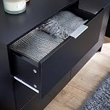 Home Source 6-Drawer Chest Black MDF Bedroom Storage Cabinet 120cm view 7