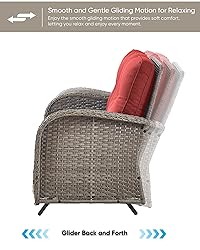 HUMMUH 2-Person Outdoor Glider Bench-All-Weather