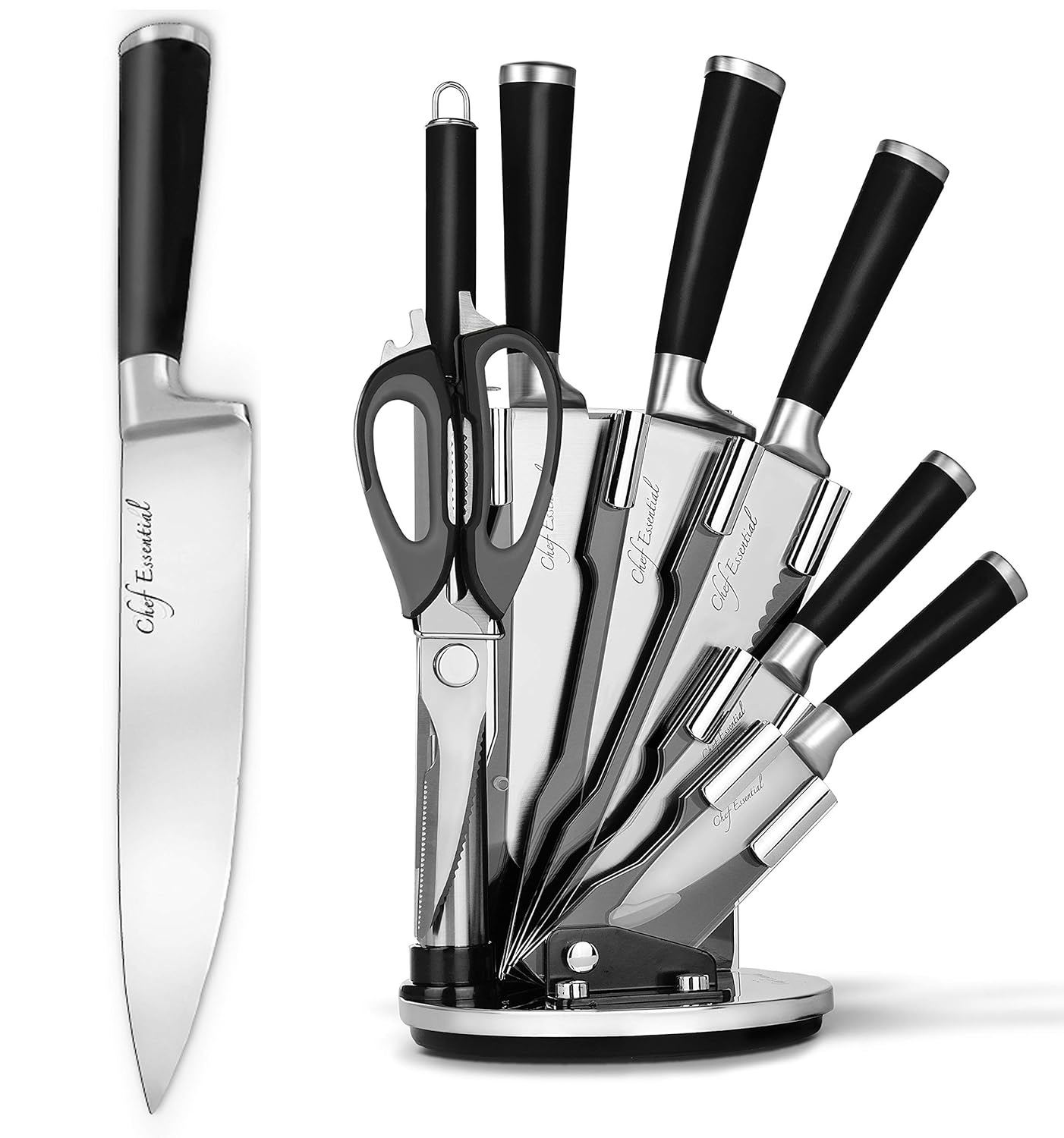 Amazoncom Knife Set With Rotating Block Best Kitchen Gift