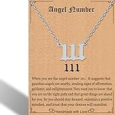 RWQIAN Angel Number Necklace For Women,Dainty Gold Plated Number 000 1111 111 222 333 444 555 666 777 888 999 Pendants Choker Chain Numerology Jewelry Necklace Gifts for Women Girls
