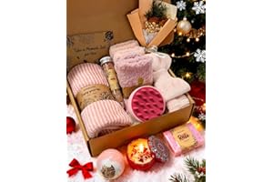 Coralogo Rose Spa Gift Baskets - Natural Pampering Spa Set, Self-Care Get Well Soon Basket,Thank You Gifts, Unique 11pcs Gift Set for Birthday Christmas Valentines Day Mothers Day