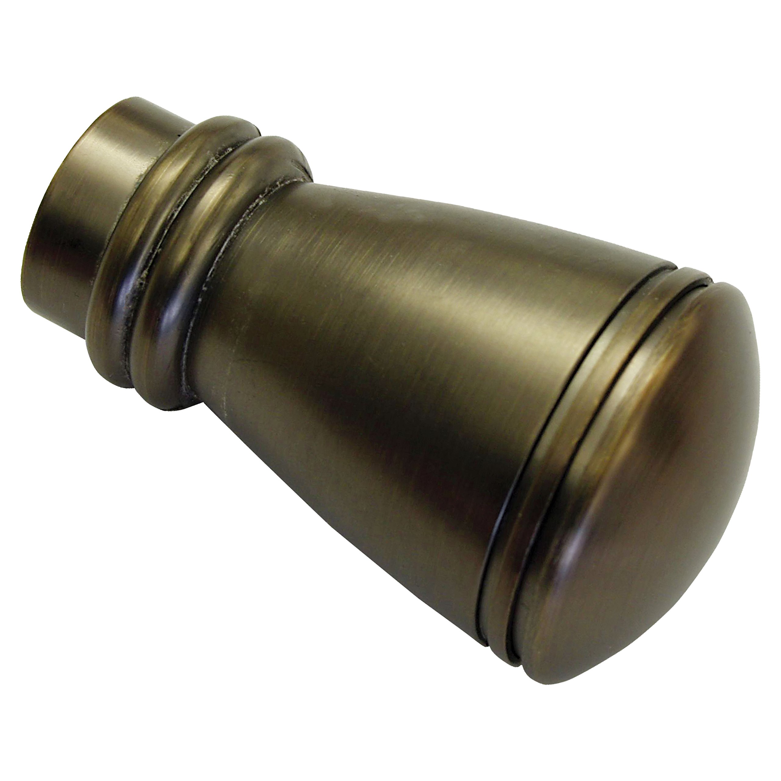 Gardinia End Caps for Curtain Rods, 2 x Finial Siro, Chicago Series, Metal, Bronze, 20 mm Diameter
