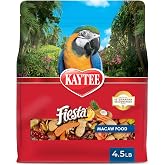 Kaytee Fiesta Macaw Food, Nutritious and Fun Blend, 4.5 Pounds | Foraging fun at meals. Complete bird feed blend. Shapes, textures, bird feed