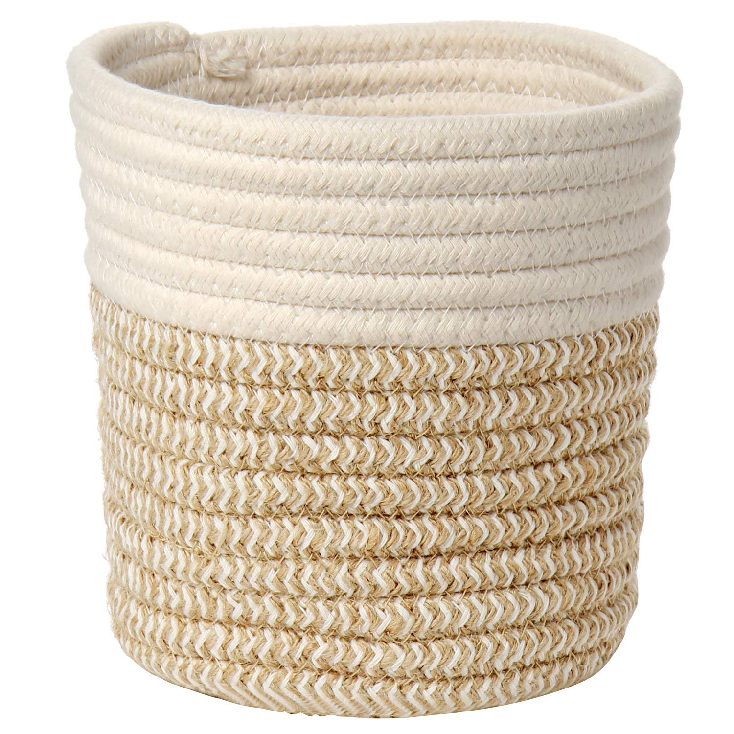 Briful 6"x6" Cotton Rope Woven Basket 15cmx15cm Plant Pots Indoor Jute Planter Rope Plant Pot Storage Baskets for Plants, Toys, Crafts, Modern Home Decor