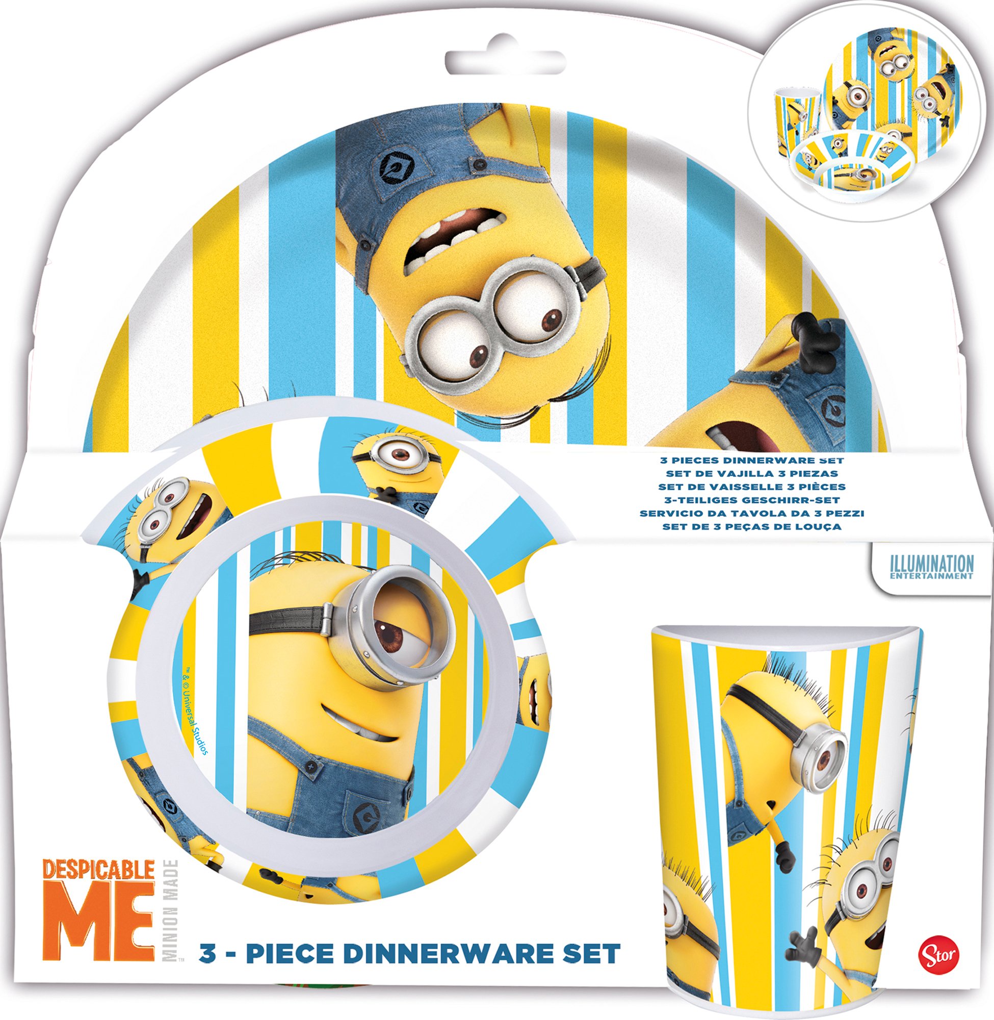 Joytoy "Minions Melamineset, Ceramic, Multi-Colour, 8 x 12 x 16 cm