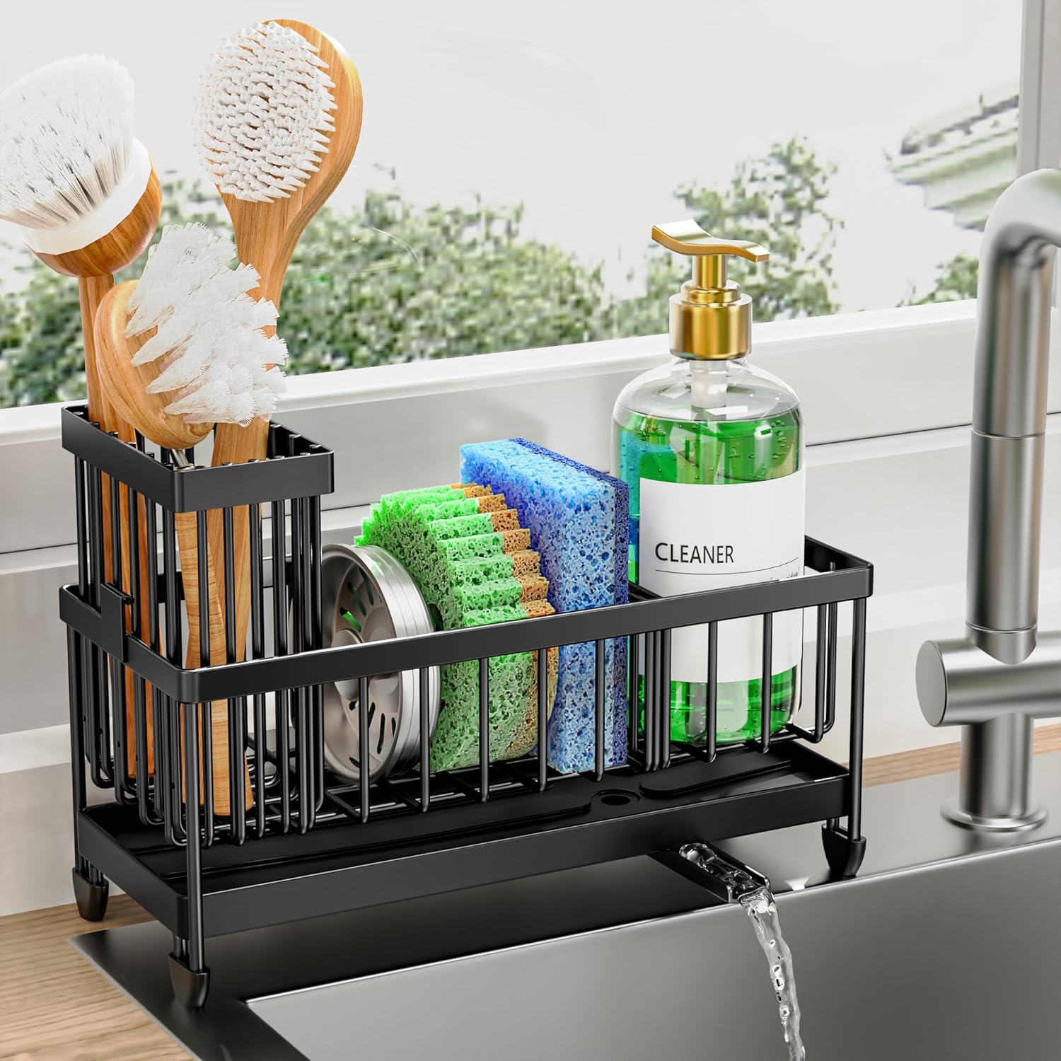 Cisily Sponge Holder & Sink Caddy Organizer