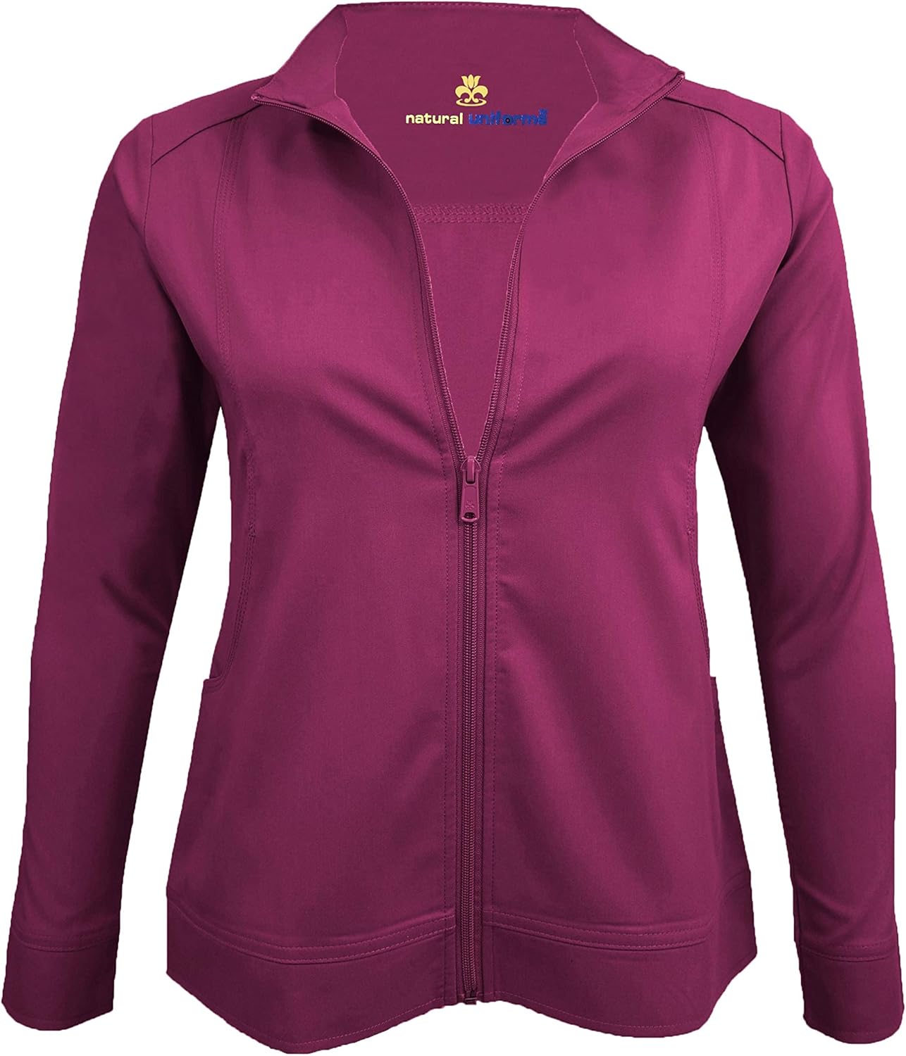 Natural Uniforms Women's Ultra Soft Stretch Front Zip Workwear Warm-Up Jacket (5200): Clothing