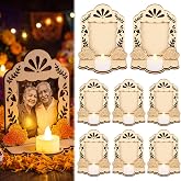 Thyle 16 Pcs Dia De Los Muertos Altar Decor Dia De Los Muertos Photo Frames | 8 Pcs LED Day of The Dead Picture Frame, 8 Pcs LED Candles, Altar Photo Frame for Mexican Ofrenda Halloween Decorations