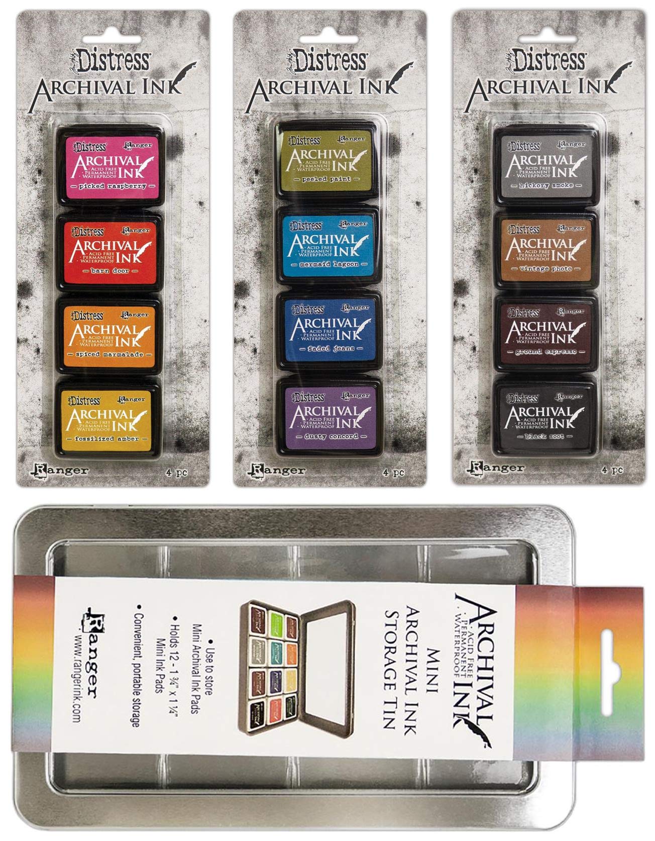 Tim Holtz Distress Archival Mini Ink Kit 1, Kit