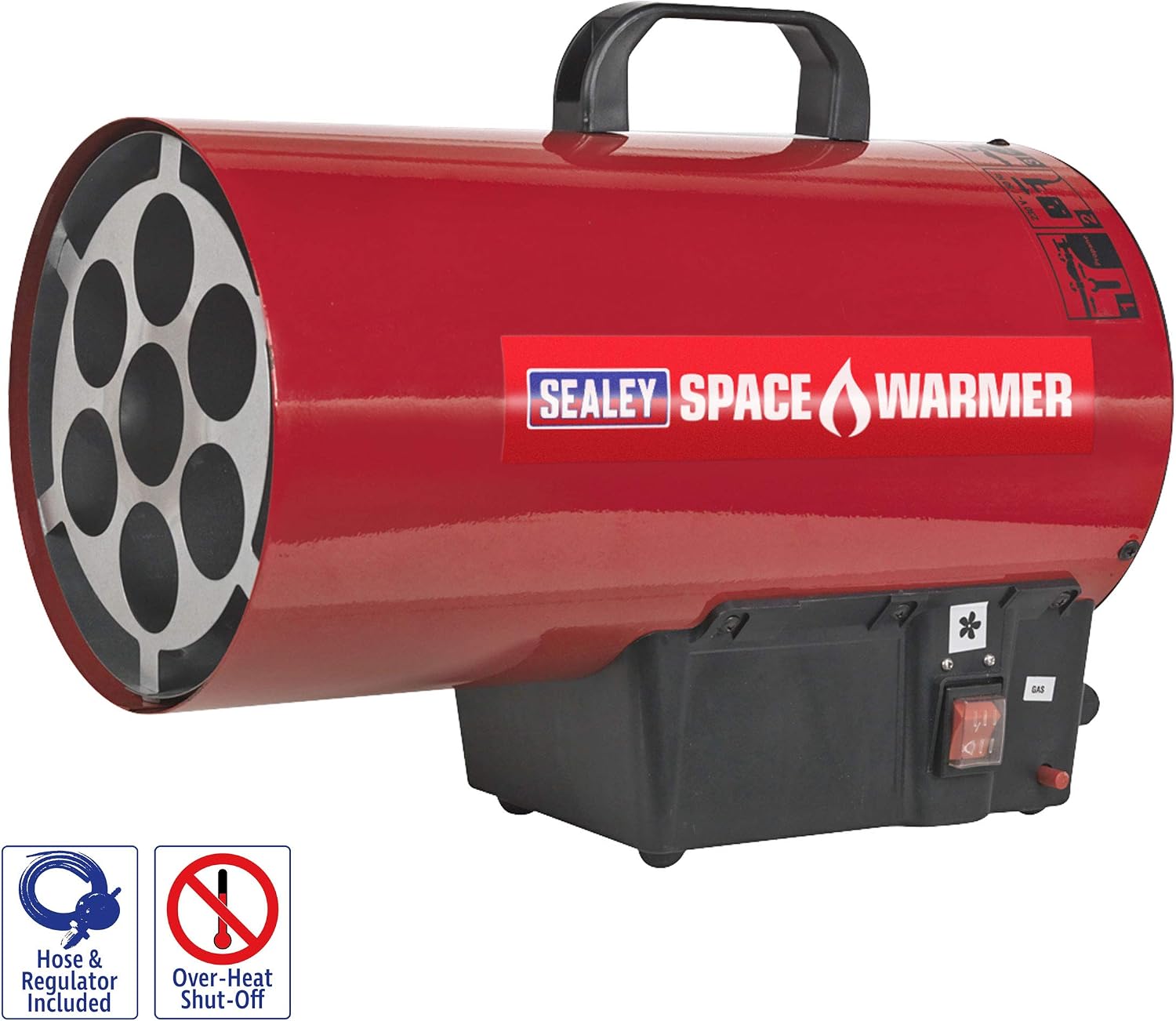 Sealey 40,500Btu/hr(11.5kW) Space Warmer® Propane Heater - LP41, Black - Image 5