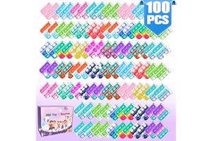 KENWQZI 100 PCS Mini Pop Fidget Toys Pack Party Favors, Easter Silicone Squeeze Pop Bubble Fidget Bulk Sensory Toys, Pop Keychain Bubble Toy Party Bag Fillers for Kids, Wrap Pop Toy