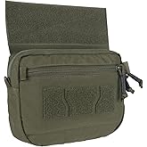 IDOGEAR Tactical Drop Dump Pouch Dangler Vest Admin Molle Utility Tool Organizer with Hook and Loop Panel for JPC AVS CPC Vest Outdoor Sports