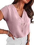 ANRABESS Women Tops Cap Sleeve Textured Dressy