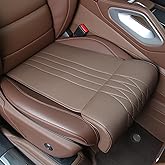 Dapucarin Car Seat Extender Leg Extender Support Cushion for Driver Seats Office Chair, Leather Auto Bottom Seat Protector Cover with Leg Extender, Car Seat Cushion Legs Rest Pads, Brown